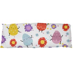 Easter Seamless Pattern With Cute Eggs Flowers Body Pillow Case Dakimakura (two Sides)