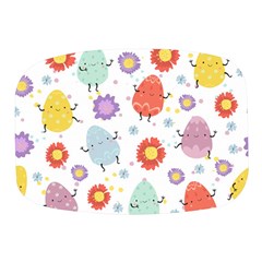 Easter Seamless Pattern With Cute Eggs Flowers Mini Square Pill Box