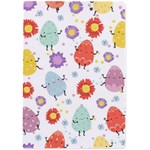 Easter Seamless Pattern With Cute Eggs Flowers A4 Clipboard Back