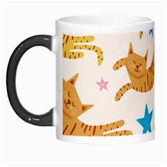 Cute Cats Seamless Pattern With Stars Funny Drawing Kittens Morph Mug