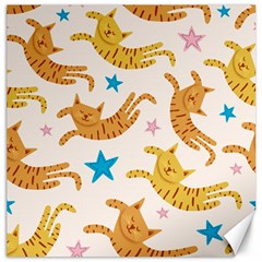 Cute Cats Seamless Pattern With Stars Funny Drawing Kittens Canvas 20  X 20 