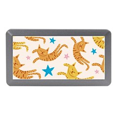 Cute Cats Seamless Pattern With Stars Funny Drawing Kittens Memory Card Reader (mini) by Jancukart