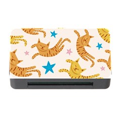 Cute Cats Seamless Pattern With Stars Funny Drawing Kittens Memory Card Reader With Cf by Jancukart