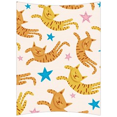 Cute Cats Seamless Pattern With Stars Funny Drawing Kittens Back Support Cushion