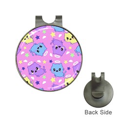 Seamless Pattern With Cute Kawaii Kittens Hat Clips With Golf Markers