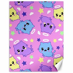 Seamless Pattern With Cute Kawaii Kittens Canvas 12  X 16 