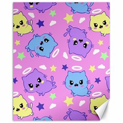 Seamless Pattern With Cute Kawaii Kittens Canvas 16  X 20 