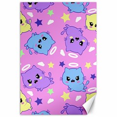 Seamless Pattern With Cute Kawaii Kittens Canvas 20  X 30  by Jancukart