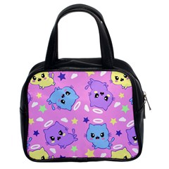 Seamless Pattern With Cute Kawaii Kittens Classic Handbag (two Sides)