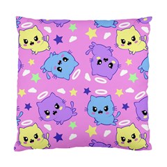 Seamless Pattern With Cute Kawaii Kittens Standard Cushion Case (two Sides) by Jancukart