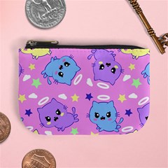 Seamless Pattern With Cute Kawaii Kittens Mini Coin Purse