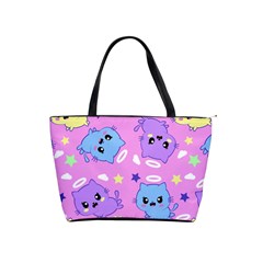 Seamless Pattern With Cute Kawaii Kittens Classic Shoulder Handbag by Jancukart