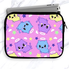 Seamless Pattern With Cute Kawaii Kittens Apple Ipad 2/3/4 Zipper Cases by Jancukart