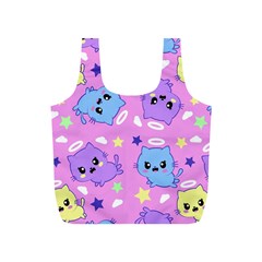 Seamless Pattern With Cute Kawaii Kittens Full Print Recycle Bag (s)