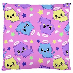 Seamless Pattern With Cute Kawaii Kittens Standard Flano Cushion Case (one Side)