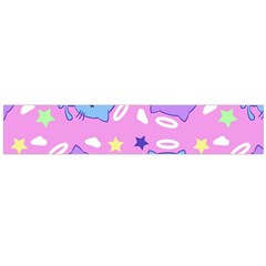 Seamless Pattern With Cute Kawaii Kittens Large Flano Scarf 