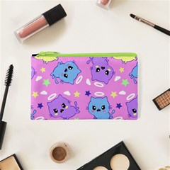 Seamless Pattern With Cute Kawaii Kittens Cosmetic Bag (xs)