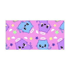 Seamless Pattern With Cute Kawaii Kittens Yoga Headband