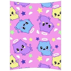 Seamless Pattern With Cute Kawaii Kittens Back Support Cushion