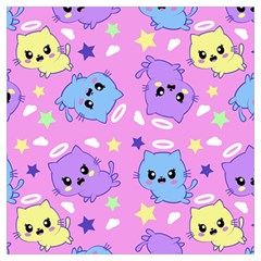 Seamless Pattern With Cute Kawaii Kittens Lightweight Scarf  by Jancukart