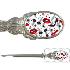 Red Lips Black Heels Pattern Letter Opener by Jancukart