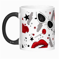 Red Lips Black Heels Pattern Morph Mug by Jancukart