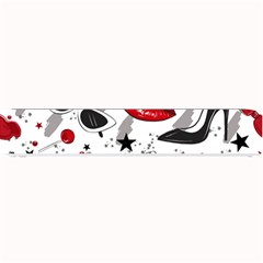 Red Lips Black Heels Pattern Small Bar Mats