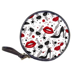 Red Lips Black Heels Pattern Classic 20-cd Wallets