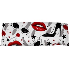 Red Lips Black Heels Pattern Body Pillow Case Dakimakura (two Sides)