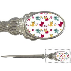 Pattern With Cute Cats Letter Opener by Jancukart