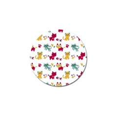 Pattern With Cute Cats Golf Ball Marker (10 Pack)