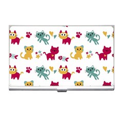 Pattern With Cute Cats Business Card Holder