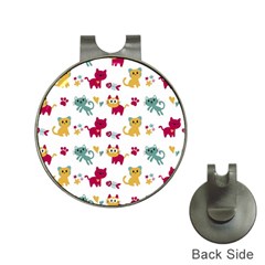 Pattern With Cute Cats Hat Clips With Golf Markers