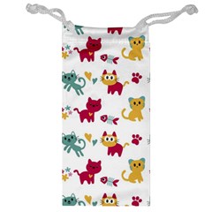 Pattern With Cute Cats Jewelry Bag