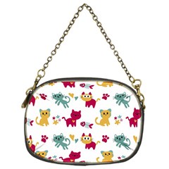 Pattern With Cute Cats Chain Purse (one Side) by Jancukart