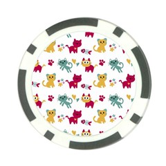 Pattern With Cute Cats Poker Chip Card Guard (10 Pack) by Jancukart