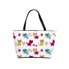 Pattern With Cute Cats Classic Shoulder Handbag by Jancukart