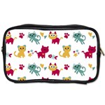 Pattern With Cute Cats Toiletries Bag (One Side) Front