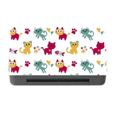 Pattern With Cute Cats Memory Card Reader With Cf by Jancukart