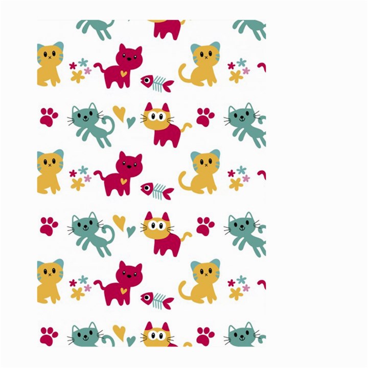 Pattern With Cute Cats Large Garden Flag (Two Sides)