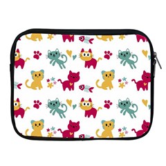 Pattern With Cute Cats Apple Ipad 2/3/4 Zipper Cases