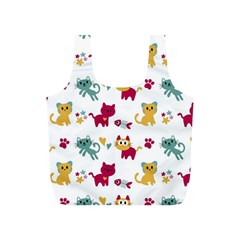 Pattern With Cute Cats Full Print Recycle Bag (s)