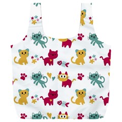 Pattern With Cute Cats Full Print Recycle Bag (xxxl)