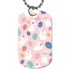 Cute Bunnies Easter Eggs Seamless Pattern Dog Tag (two Sides) by Jancukart