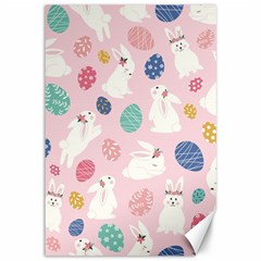 Cute Bunnies Easter Eggs Seamless Pattern Canvas 12  X 18  by Jancukart