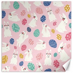 Cute Bunnies Easter Eggs Seamless Pattern Canvas 16  X 16 