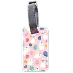 Cute Bunnies Easter Eggs Seamless Pattern Luggage Tag (two Sides)