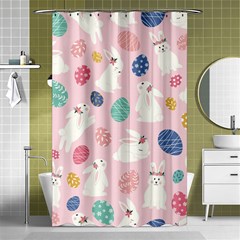 Cute Bunnies Easter Eggs Seamless Pattern Shower Curtain 48  X 72  (small)  by Jancukart