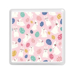 Cute Bunnies Easter Eggs Seamless Pattern Memory Card Reader (square) by Jancukart