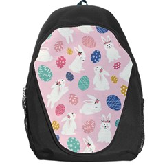 Cute Bunnies Easter Eggs Seamless Pattern Backpack Bag by Jancukart